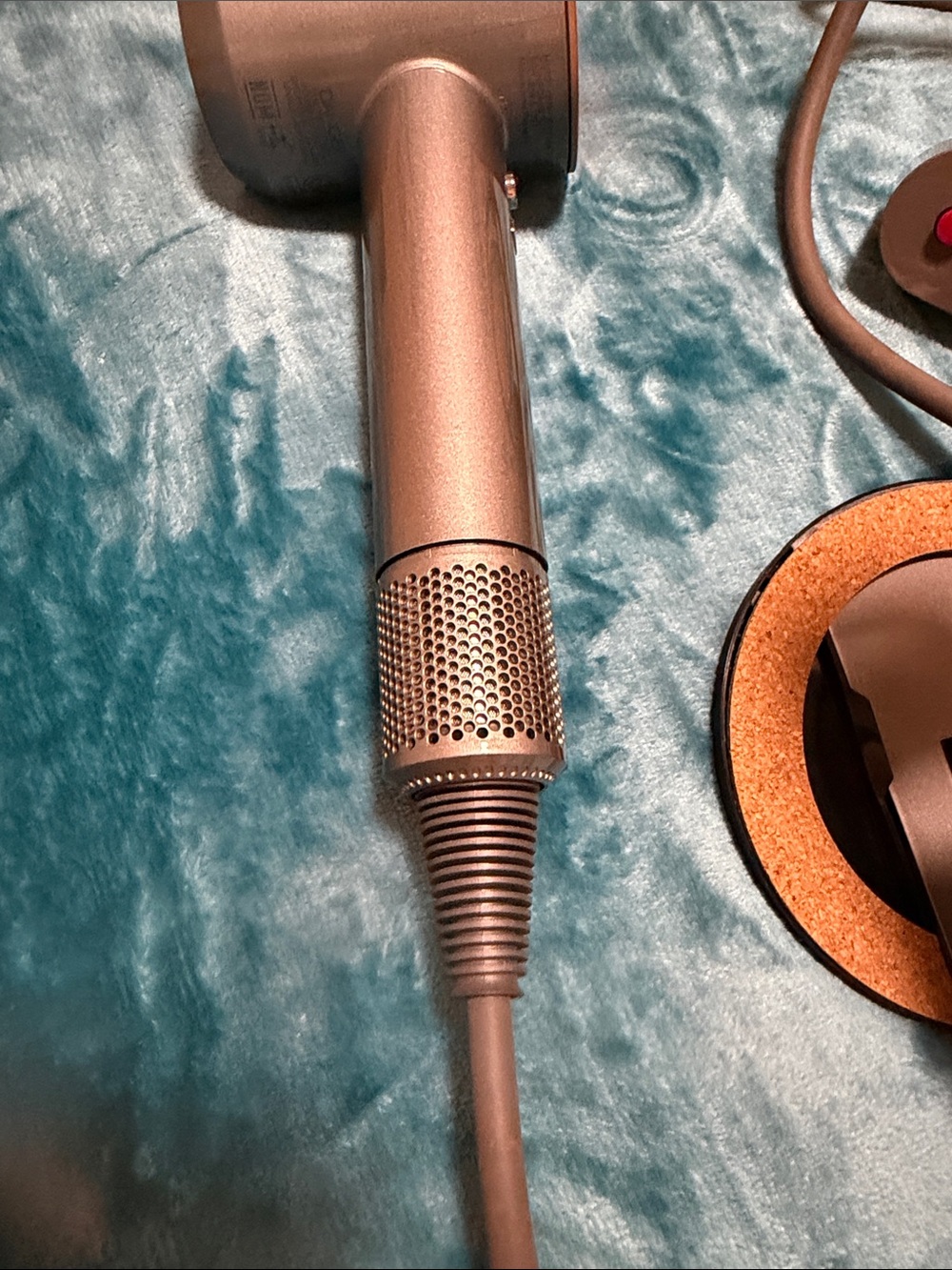 Dyson Hair Dryer with Orange Accent and Gray Attachments No Box - Picture 10 of 10